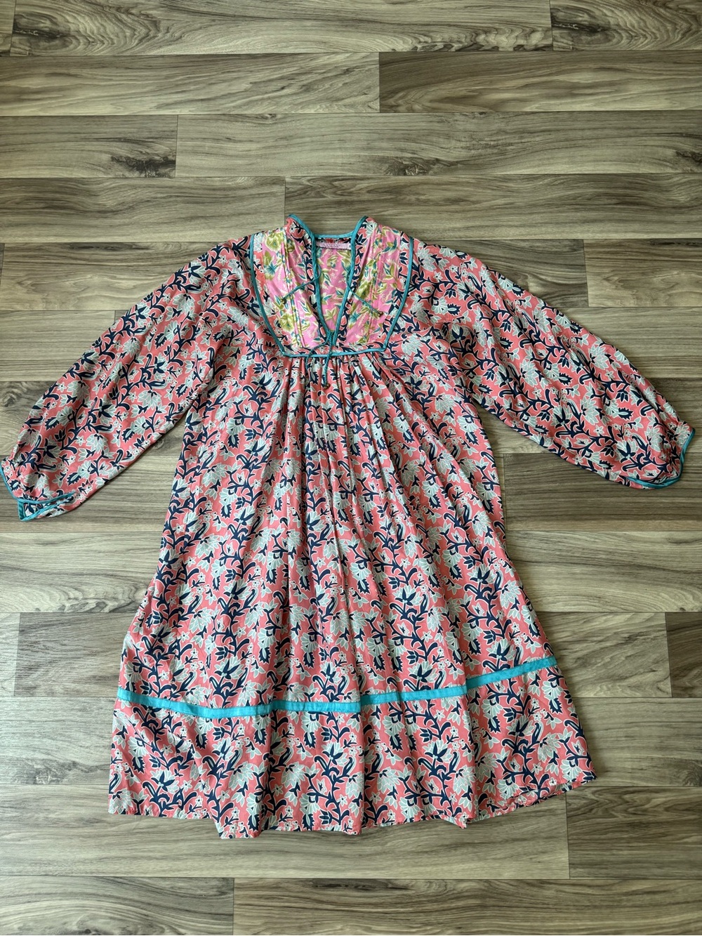 Calypso Christiane Celle Silk Dress in Boho Floral Print Size Small